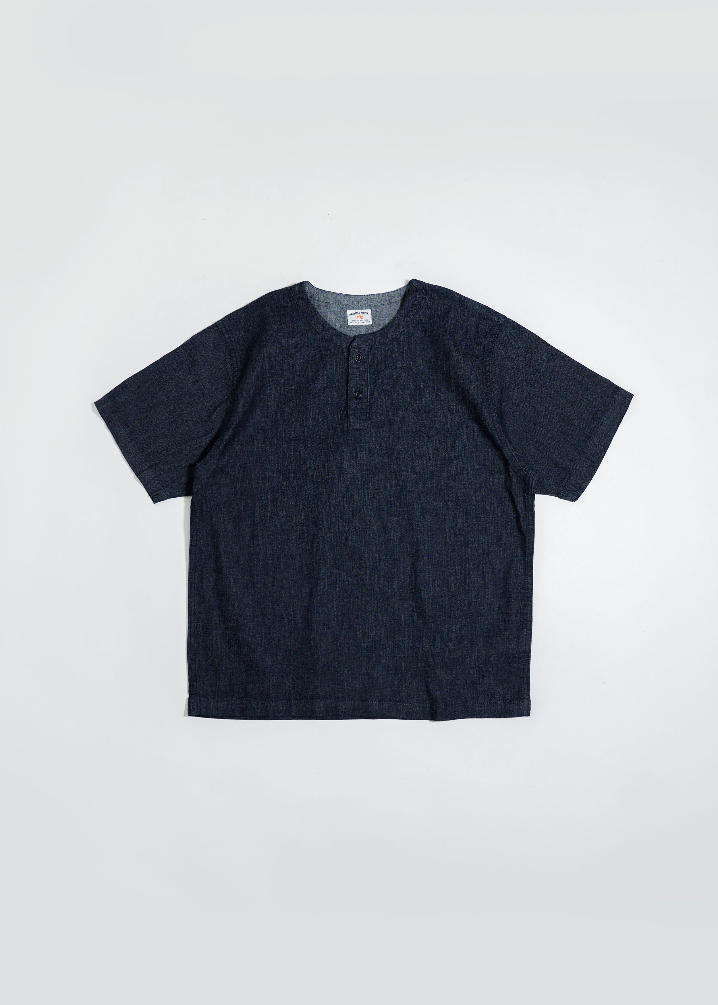 Denim Henley Tee / INDIGO / SAKURA / ECRU
