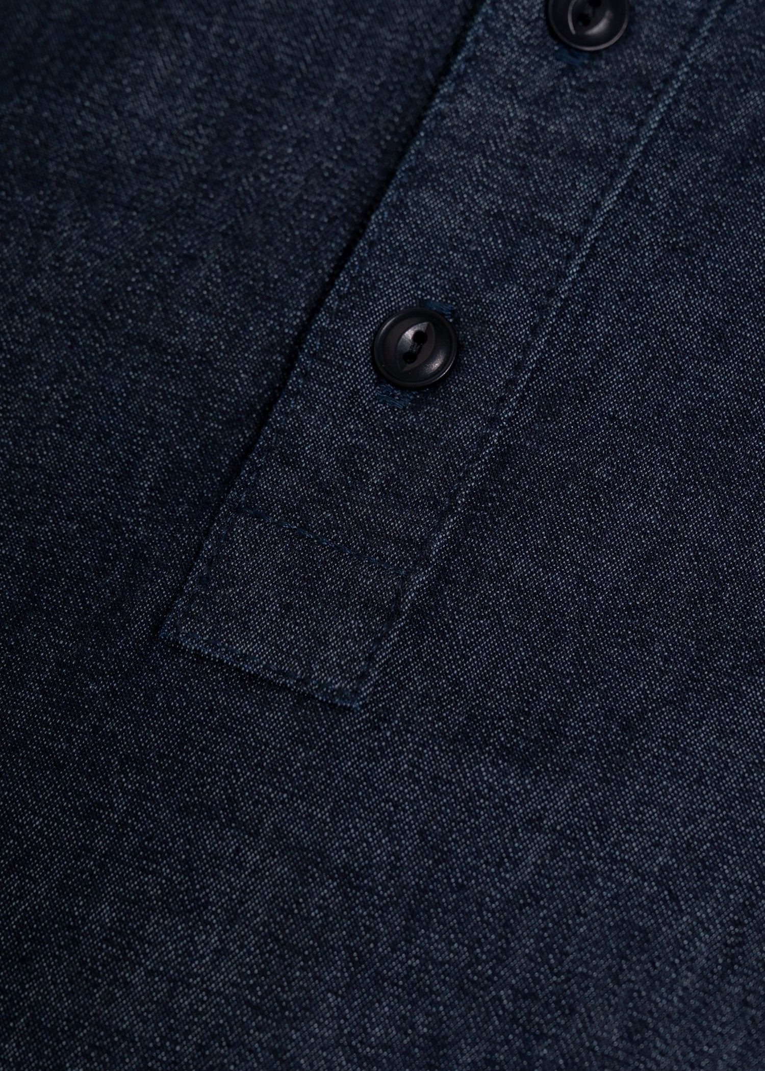 Denim Henley Tee / INDIGO / SAKURA / ECRU