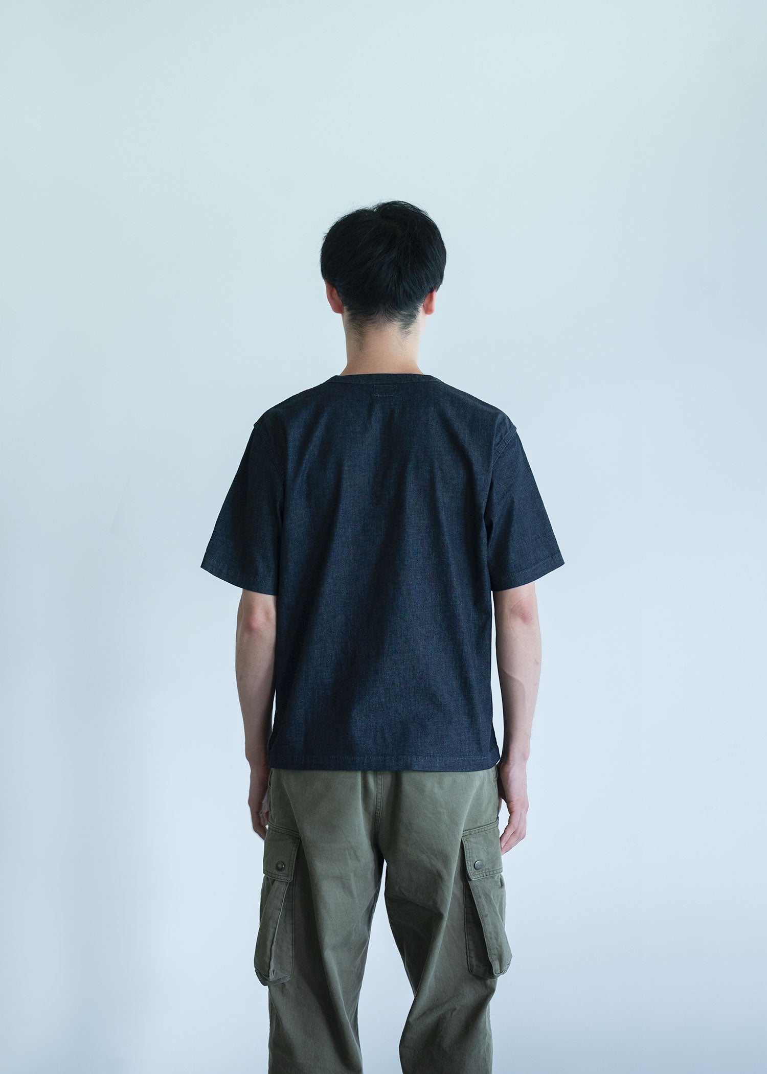 Denim Henley Tee / INDIGO / SAKURA / ECRU