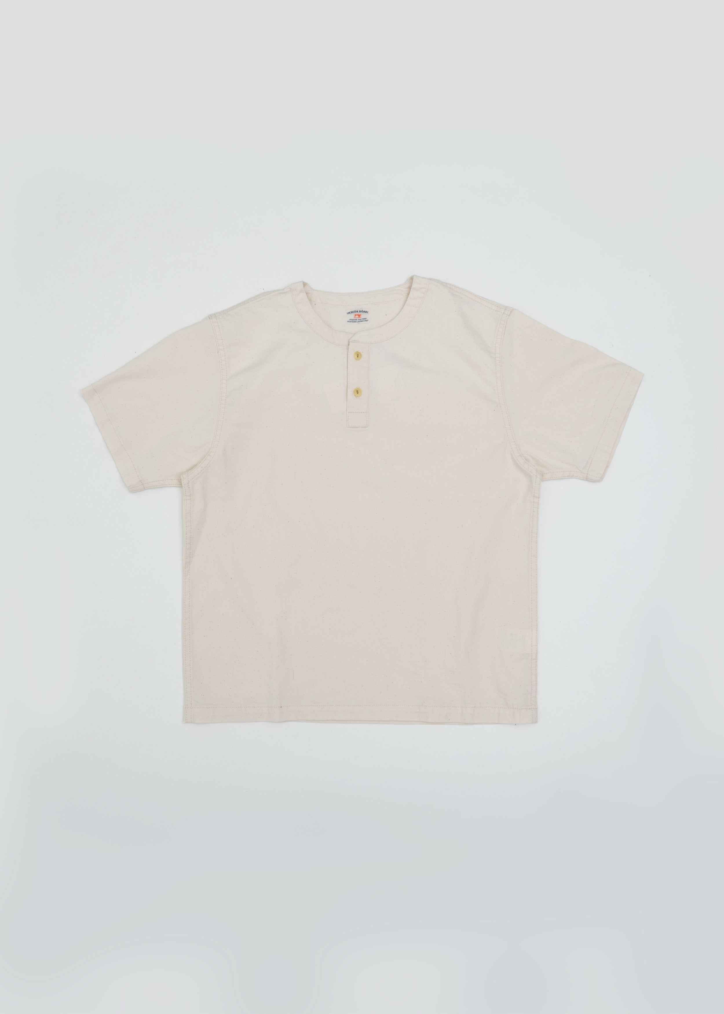 Denim Henley Tee / INDIGO / SAKURA / ECRU